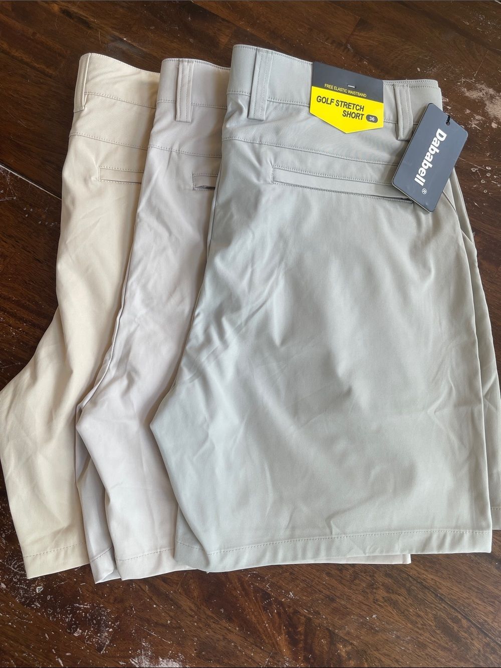 Men’s Golf Shorts Bundle Size 36 Stretch Waist 4 Pairs Khaki Grey